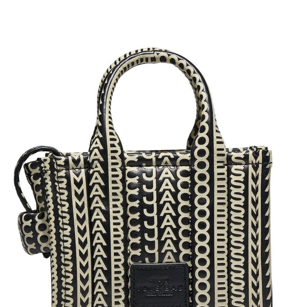 Marc Jacobs Black and Cream Patterned Tote